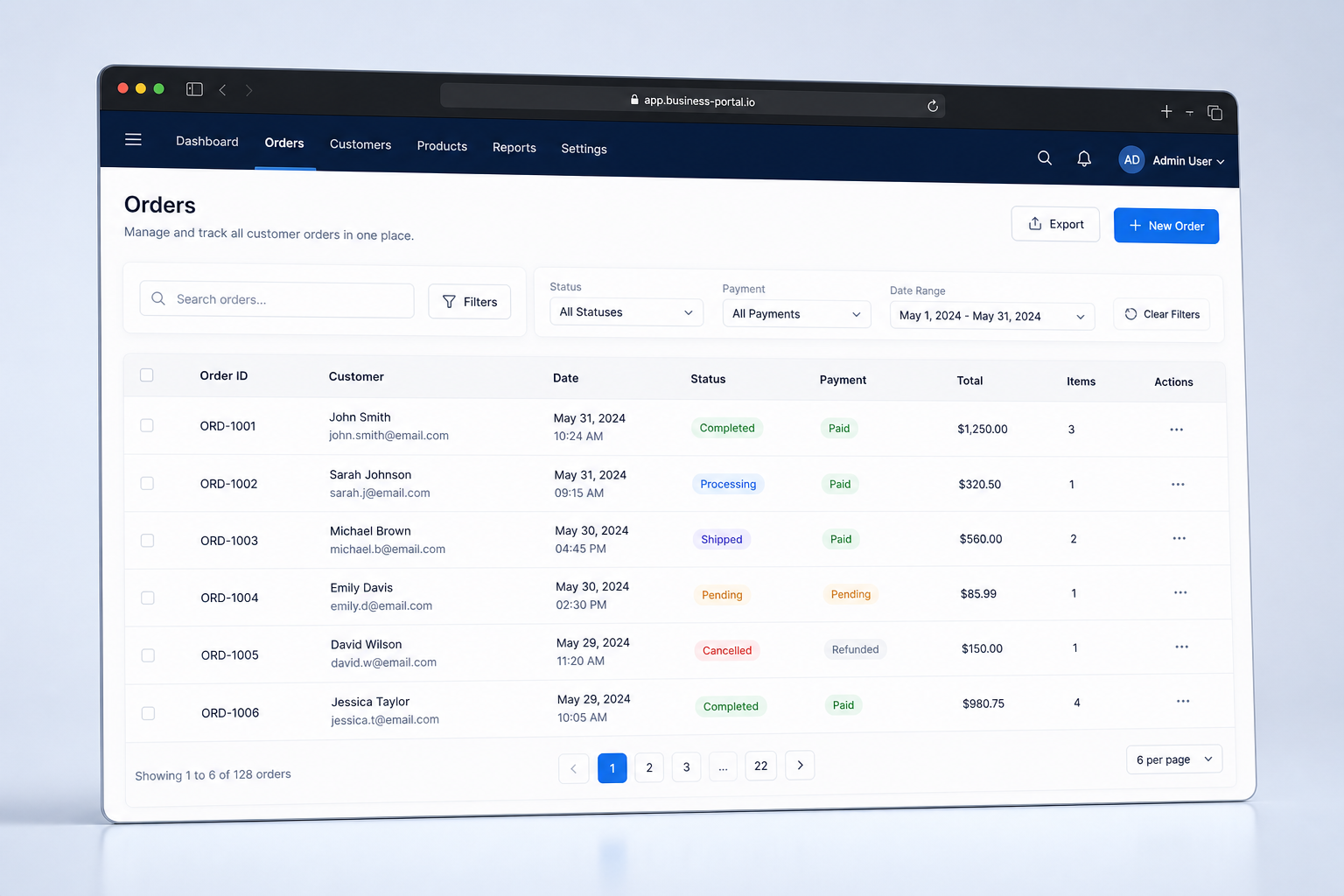 Business Web App